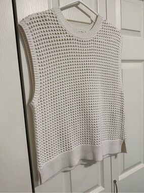 NWOT Abercrombie & Fitch Cream Open-Knit Sleeveless Top